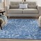 Homeroots 4 x 6 ft. Blue & Ivory Floral Vines Area Rug 385844 - alternate 5